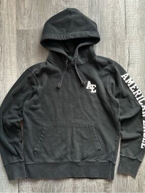 American Eagle Hoodie Y2K Spell Out Logo Pullover Sweatshirt